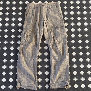 Casual Tan Check Cargo Pants 32/32